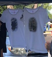 Picture of owl and eagle t-shirts on display