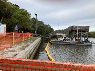 Picture of the dock which is under repair