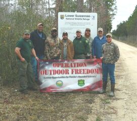 Picture of several veterans who participated in a special hunt at the refuge