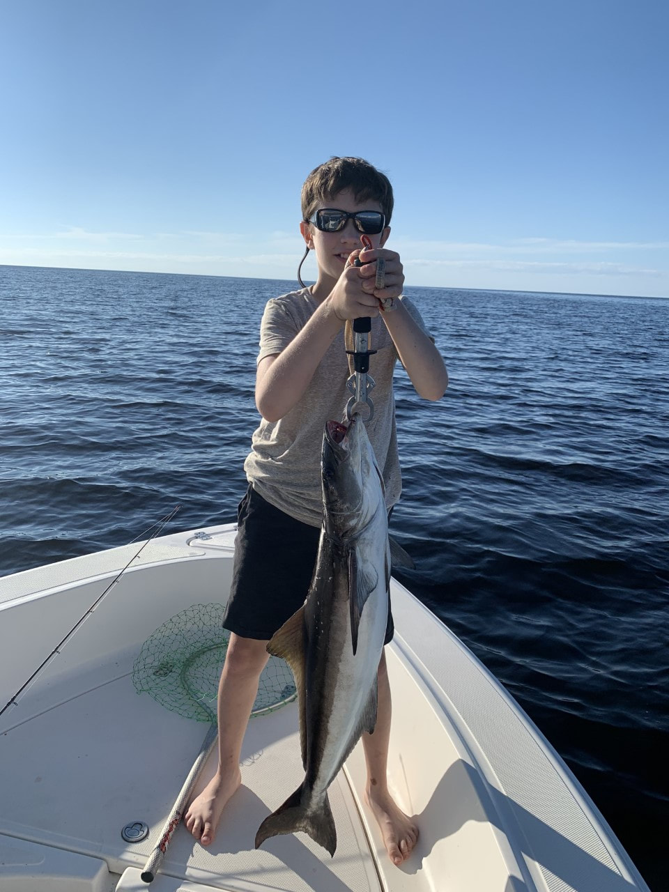 Picture of boy with large fish