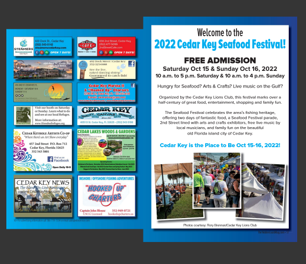 Picture of the Seafood Festival page in Hidden Coast magazine