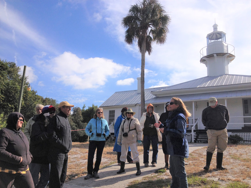 Picture of Visitors at Seahorse Key Open House on a cold day