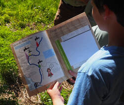 Picture of the workbook open to the citizen science grid page