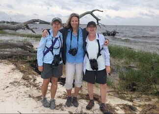 Picture of three women visiting Shired Island
