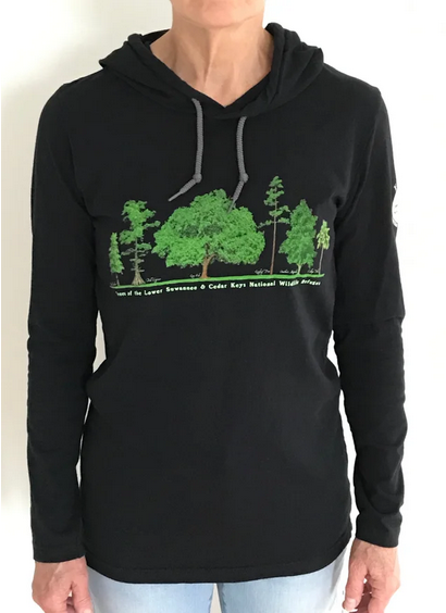 Picture of long sleeved hoody with trees on front